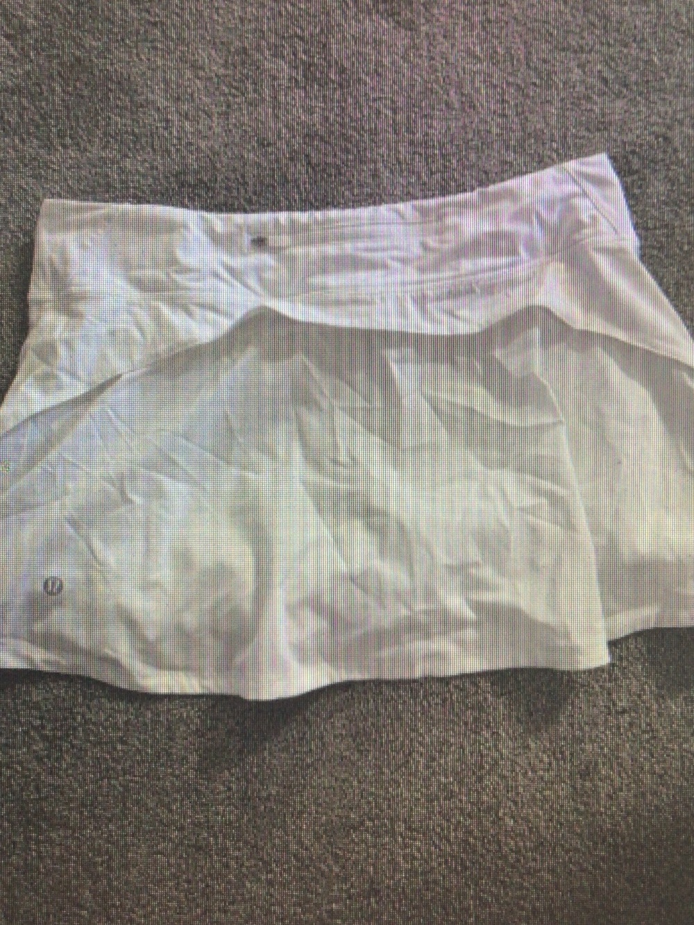 White Athletic Skort with Built-In Shorts